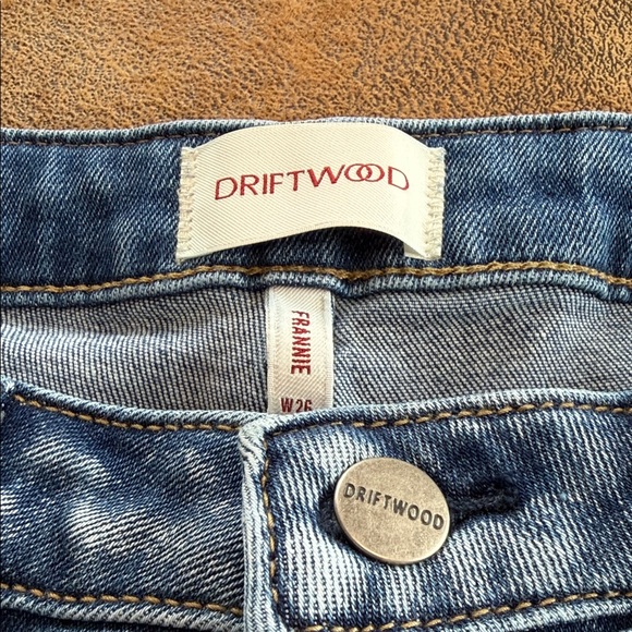Driftwood Embroidered High Rise Denim Shorts - Picture 12 of 14